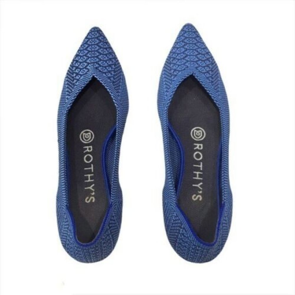Rothy’s The Point Lapis Python Blue Size 7.5 Rare - image 2